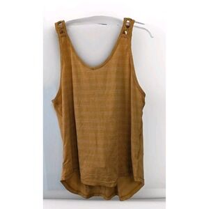 prAna Women's Large Serene Strappy Tank Top Golden Orange‎ Yoga Athletic NWT